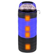 Heated sleeping bag with storage bag outdoor winter warm sleeping bag suitable for camping and hiking