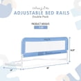 thumbnail image 2 of Dream On Me Adjustable Mesh Bedrail Double Pack, Model #443, 2 of 6