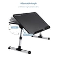 thumbnail image 3 of Bureau de Genoux Pliable Plateau de Lit Table, Support d'Ordinateur Portable Réglable en Hauteur et en Angle avec Surface Antidérapante, Bureau de Travail Debout Portable et Léger pour Canapé Sofa Plancher, Convient aux Ordinateurs Portables jusqu'à 17 Pouces, 3 of 10