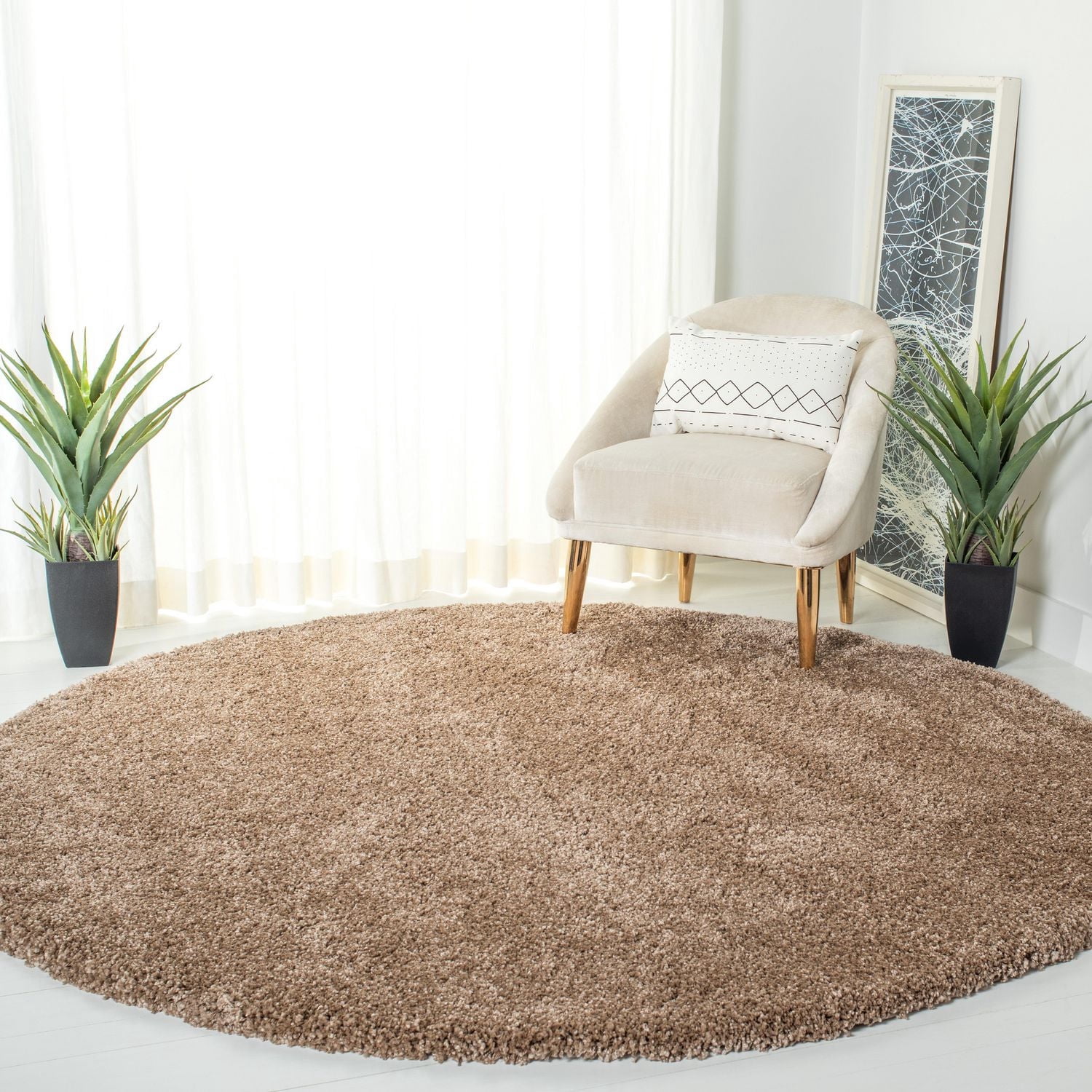 Safavieh Milan Harlow Tapis Peluche Solide Shag