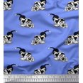 thumbnail image 1 of Soimoi Poly Georgette Fabric Basset Hound Dog Decor Fabric Printed Yard 52 Inch Wide, 1 of 3