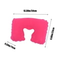 thumbnail image 3 of Wzzjkit Comfortable Travel Neck Pillow PVC Flocked U Shaped Cushion for Aviation Outdoor Home Use Portable Inflatable Cervical Support Pillow with Soft Velour Cover, 3 of 6