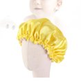 thumbnail image 3 of Kids Double Layer Sleeping Elastic Sleeping Hat Adjustable Sleeping Head Cover (Yellow), 3 of 7