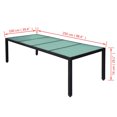 thumbnail image 4 of vidaXL 11 Piece Outdoor Dining Set with Cushions Poly Rattan Black, 4 of 4