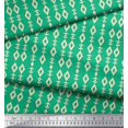 thumbnail image 2 of Soimoi Green Poly Georgette Fabric Artistic Geometric Fabric Prints By Yard 52 Inch Wide, 2 of 5