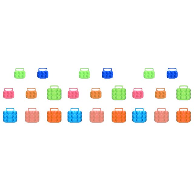 QualitChoice Portable Carrier Egg Tray Storage Box Holder Camping 6/12 Eggs Container geen 6grid 3Set