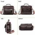 thumbnail image 2 of Men's Leather Briefcase Shoulder Bag Brown, 2 of 4