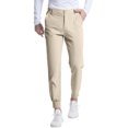 thumbnail image 1 of HOZADOIE Men's Golf Pants Solid Color Button Waistband Slim Fit Versatile Cuffed Outdoor Jogging Casual Sweatpants With Pockets Spring Fashion Winter Outfits, 1 of 4