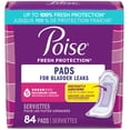 thumbnail image 1 of Poise Incontinence Pads for Women, 5 Drop, Maximum Absorbency, Long, 84Ct, 1 of 7