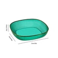 thumbnail image 3 of Yhmxh Kitchen Gadgets Kitchen Essentials Four Pack Transparent PET Tableware Squared Household Living Room Kitchen Boned Dish Snack Dish Fruit Plates Vegetable Plates Set Transparent dinner plate, 3 of 7