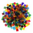 thumbnail image 2 of simhoa 250pc/set Colored Puzzle Mosaic Clear Glass Tiles Square Rhombus Decoration 10mm, 2 of 8