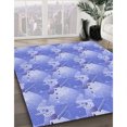 thumbnail image 3 of Ahgly Company Tapis d'Intérieur Lavable en Machine Rectangle Transitionnel Jeans Bleu, 2 Pieds x 3 Pieds, 3 of 7