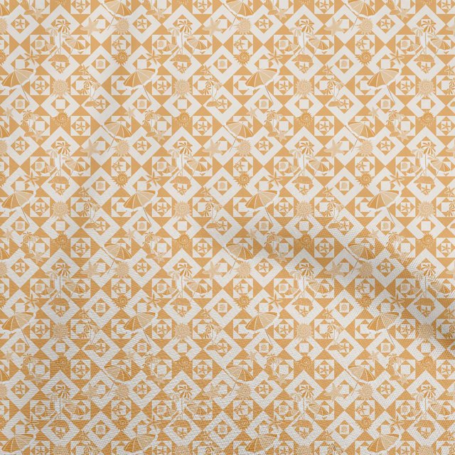 oneOone Cotton Poplin Orange Fabric Beach Sewing Craft Projects Fabric Prints By Yard 42 Inch Wide