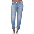 thumbnail image 1 of Womens Elastic Waist Pencil Stretch Denim Skinny Drawstring Jeans Pants Trousers, 1 of 5
