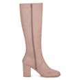 thumbnail image 4 of Unique Bargains Bottes Hauteur Genou à Talon Bloc à Bout Rond pour Femmes Rose Poussière 6, 4 of 7