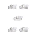 thumbnail image 2 of Baohd Ceinture Boucle en Alliage All Trend pour Jeans de Travail Résistant aux Rayures Punk Pin Blanc 110cm 5Set, 2 of 6