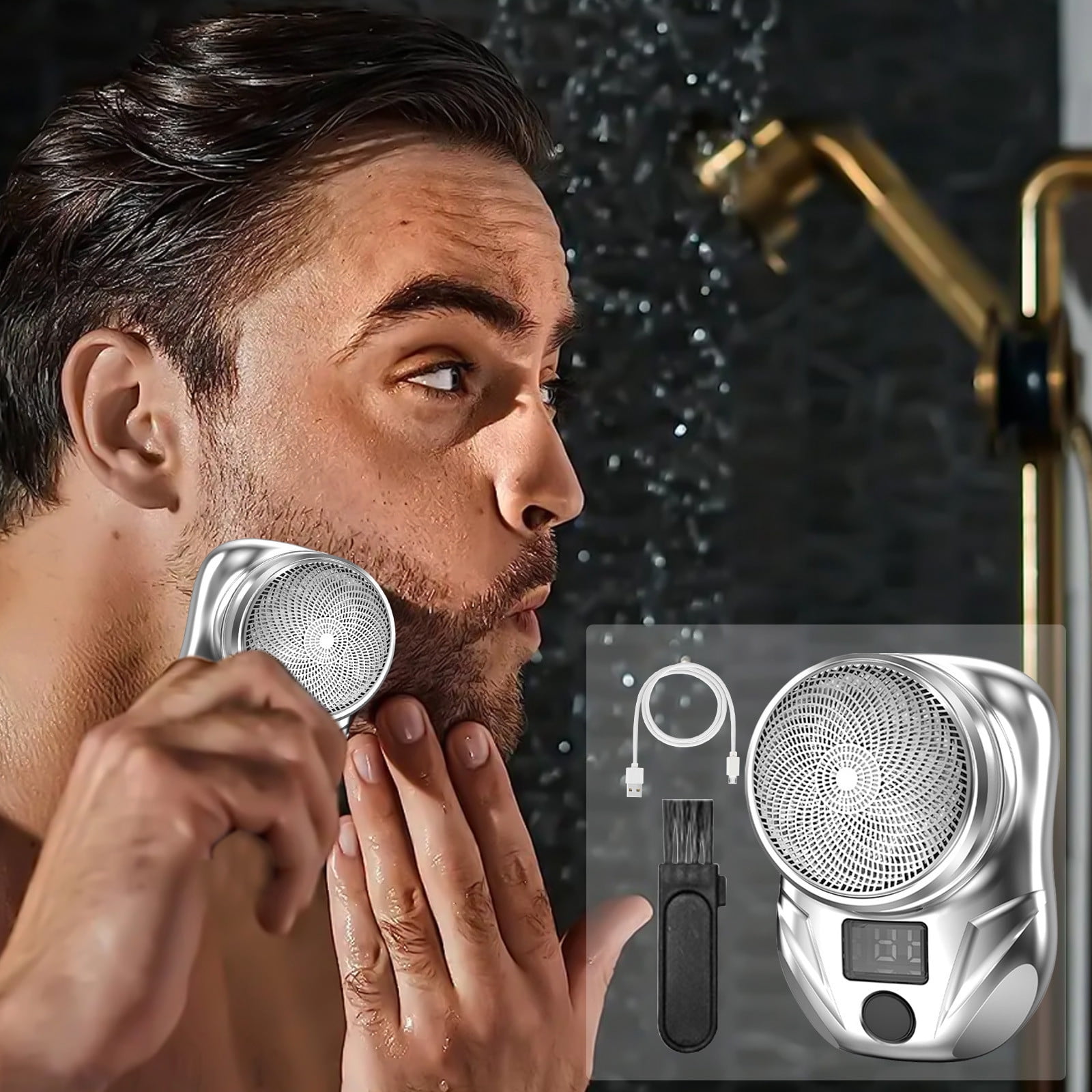 TopLLC Mini Shaver, Mini Portable Electric Shaver, Mini Shave Portable Electric Shaver, Electric Shaver Men, USB Rechargeable Shaver, Suitable For Families, Travel Mini razor