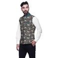 thumbnail image 2 of Atasi Skull Printed Wedding Jackets For Men Nehru Jacket Waist Coat For Wedding & Festive Season-Large, 2 of 4
