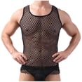 thumbnail image 1 of 70 % de Rabais! Grrvtrz Débardeur Sans Manches Transparent pour Hommes en Maille Ajourée, Débardeur Ajusté en Résille, Chandail de Musculation, Tenue de Boîte de Nuit, 1 of 4