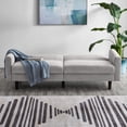 thumbnail image 2 of Mainstays Storage Futon with Underseat Storage, Light Gray Fabric, 2 of 16