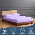 thumbnail image 2 of Real 1000 Thread Count RV Short King Size Sheets 100% Egyptian Cotton 4 PC Sheet Set, Luxurious Bedsheet Sets Soft Silky Sateen Weave, Breathable, Fits Upto 12 Inch Deep Pocket Mattress - Lilac, 2 of 7