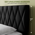 thumbnail image 2 of Queen Bed Frame, GELBIY Queen Size Platform Bed with Fabric Upholstered Headboard, Black,  No Box Spring Needed, 2 of 5