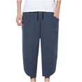 thumbnail image 1 of Birdeem Pantalon Court Ample Décontracté en Coton et Lin pour Homme, 1 of 12