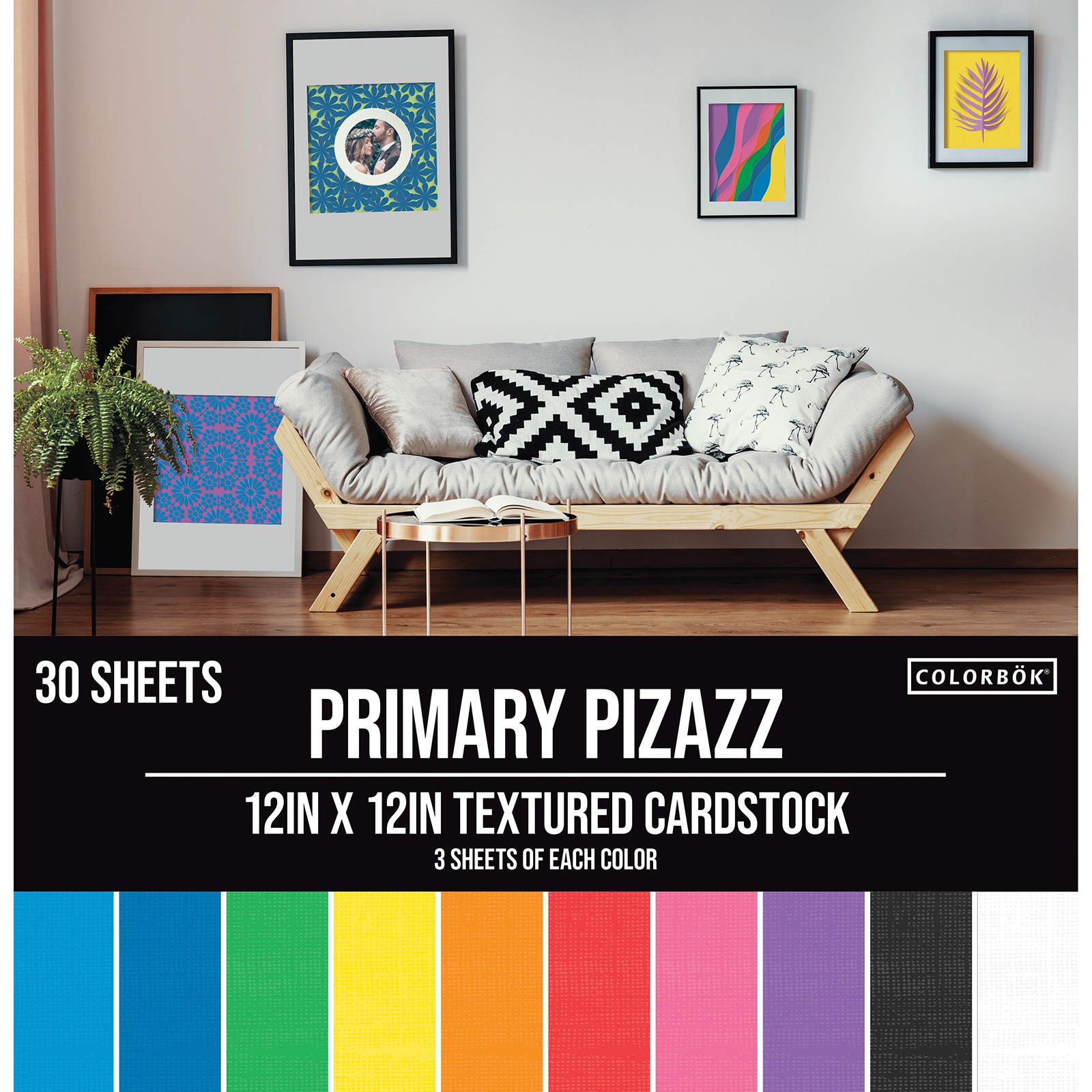 Carton texturé Éclat primaire de Colorbok