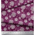 thumbnail image 2 of Soimoi Moss Georgette Fabric Artistic Floral Print Fabric by The Yard 42 Inch Wide, 2 of 3
