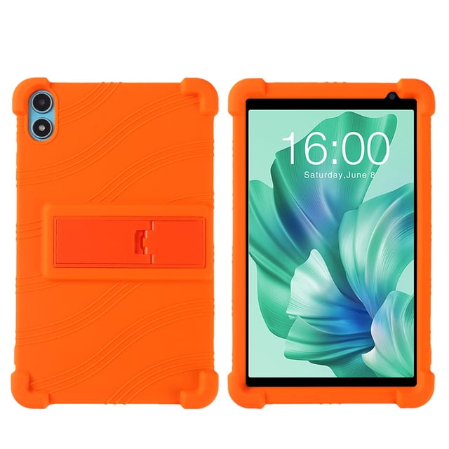 Pour Teclast P85T Étui 8.0 Pouces Tablette Étui Antichoc Teclast Android 13 Tablette Enfants Support en Silicone Souple Étui de Protection Orange Teclast P85T