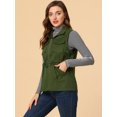 thumbnail image 2 of INSPIRE CHIC Gilet Utilitaire Sans Manches pour Femme à Cordon à la Taille avec Fermeture Éclair Vert Armée P, 2 of 4