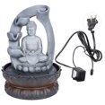 thumbnail image 1 of Resin Desktop Fountain, Tabletop Fountain, Small Buddha Statue Water Fountain Office Tabletop Table For Home US Plug 110V, 1 of 8