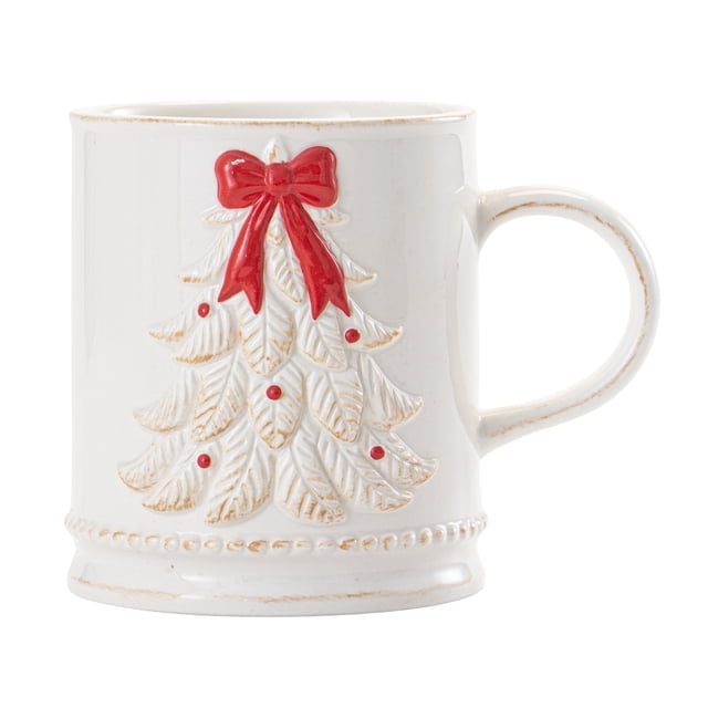 Holiday Time White Ceramic Mug, 16.2oz, 1-Piece