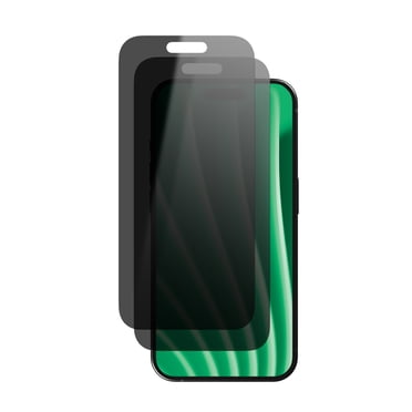 onn 2-Pack Privacy Tempered Glass Screen Protectors for iPhone® 17 Pro Max, 180° Privacy, Standard Drop & Scratch Protection, Includes Easy Application Frame