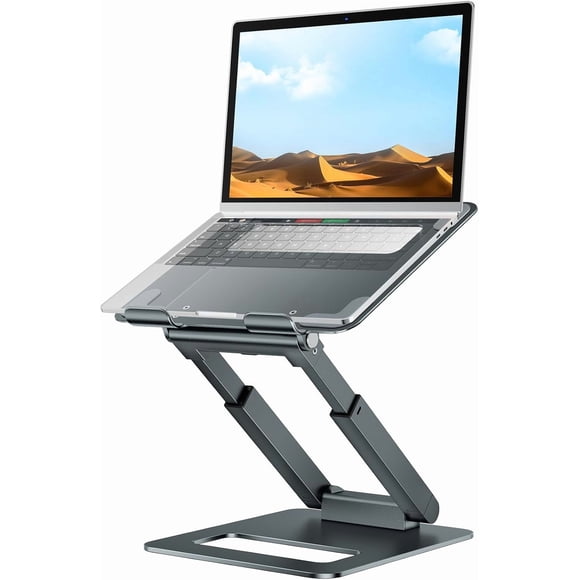 Laptop Stand for Desk Adjustable Height Telescopic Computer Stand with Pull Out Design Ergonomic Laptop Riser Fits All Laptops &#;