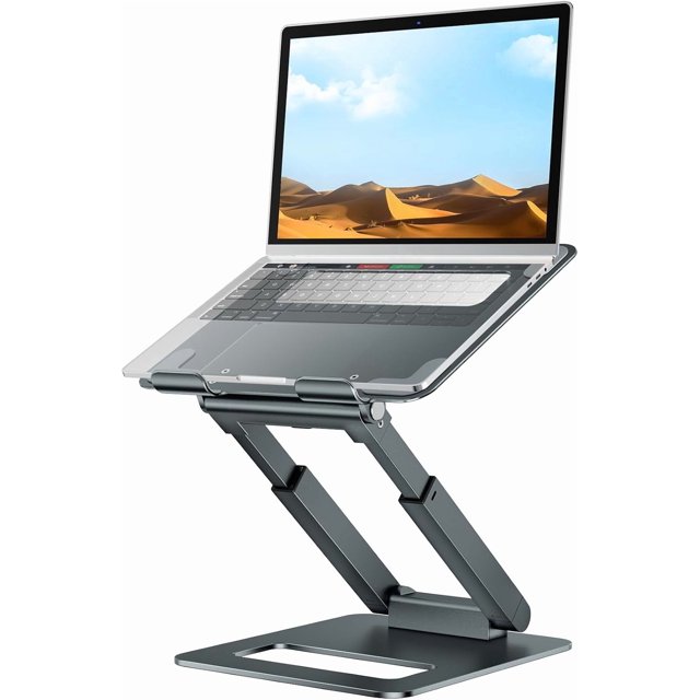 Laptop Stand for Desk Adjustable Height Telescopic Computer Stand with Pull Out Design Ergonomic Laptop Riser Fits All Laptops &#;