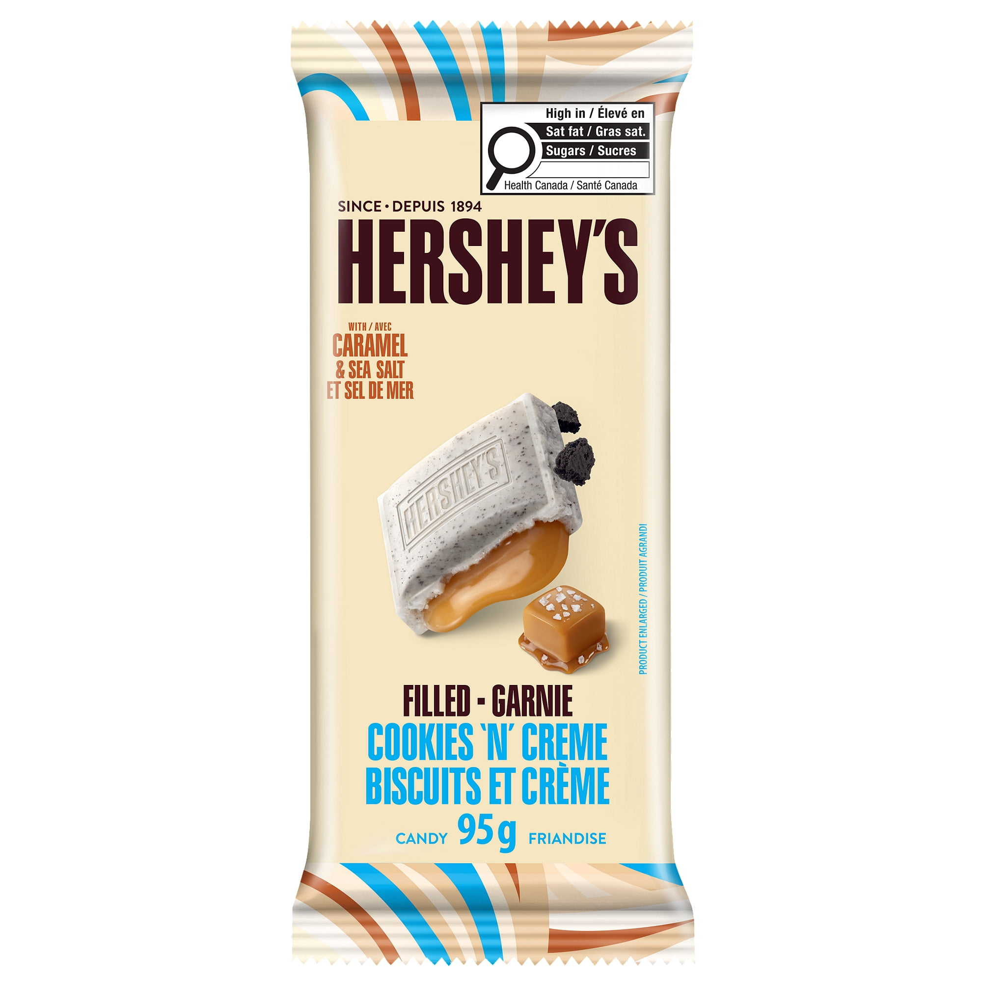 Hershey's Cookies 'N' Creme Filled with gooey Caramel Sea Salt 95g