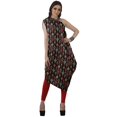 thumbnail image 3 of Moomaya Robe Kurti à une Épaule Imprimée pour Femme, Sans Manches, à Col Bénitier, Style Bohème, Tenue de Soirée de Designer, 3 of 7