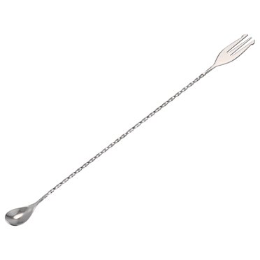 Unique Bargains Bar Mixing Spoon, Stainless Steel Cocktail Spoon 12 Inch Spiral Pattern for Bartender or Home Use  Silver