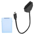 thumbnail image 3 of Type C  Adapter, 2.5in USB 3.0 Hard Drive Cable Stable 10Gbps Data Transfer with Protection Box for SSD for Windows98SE ME 2000 XP 7/8/10 for Laptop Red,White,Green,Blue,Gray, 3 of 7