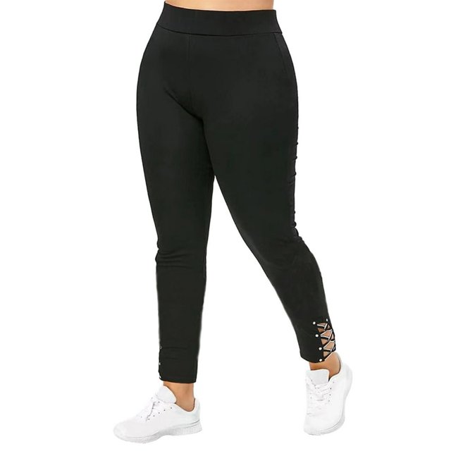 Womens Fashionable Solid Color Waist Tightening And Buttocks Lifting Pants
