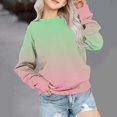 thumbnail image 2 of Yuyuzo Chandails en Molleton pour Filles Col Rond Manches Longues Décontracté Confortable Bloc de Couleur Pull d'Automne, 2 of 4