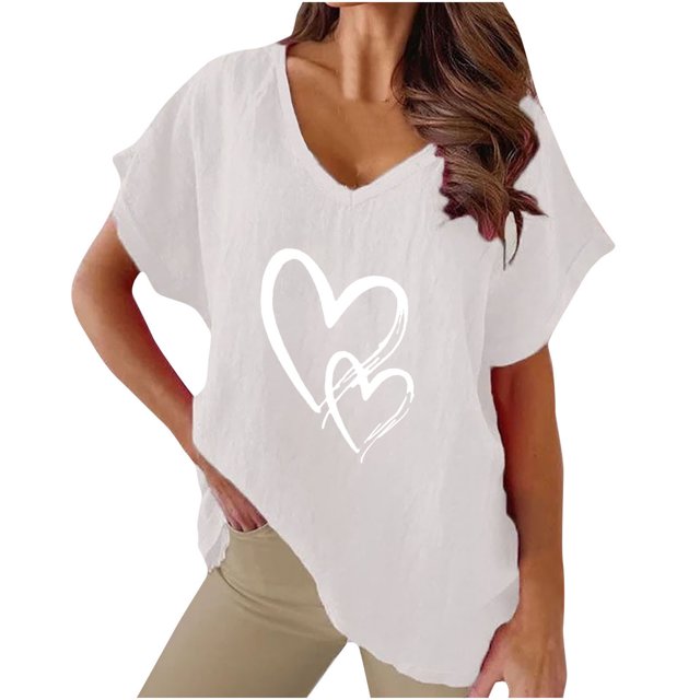 Birdeem Blouse d'Été Aguichant Mode Imprimée Col en V Manches Courtes pour Femmes