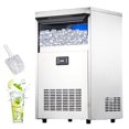 thumbnail image 1 of Commercial Ice Maker Machine 100lbs/24H,2 Water Inlet Modes,Stainless Steel Under Counter Ice Machine With 33lbs Storage Bin,Freestanding Ice Maker 50Pcs/Cycle for Bar Home Office Restaurant, 1 of 7