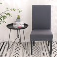 thumbnail image 2 of 6-Pcs Modern Elastic Chair Cover-Protective Cover Suitable for Family Wedding Banquet, Soft Smooth Chair Slipcover (General Size), Gray, 2 of 7