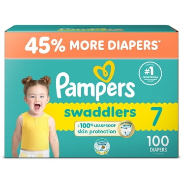 Couches Pampers Swaddlers, taille 7, 100 unités
