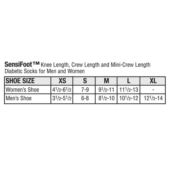 Jobst Sensifoot Crew Closed Toe Diabetic Socks Unisex