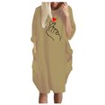 thumbnail image 1 of Robe Maxi pour Femmes Mode Hiver Grande Taille Décontractée Ample avec Poches Aguichant Imprimée Robe Maxi Manches Longues en Liquidation, 1 of 3