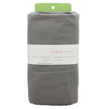 FABRIC CREATIONS 100% Cotton Flannel Pre-Cut Fabric, Grey