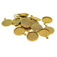 thumbnail image 2 of Baohd 20x Round Pendant Blank Cabochon Base Setting DIY Jewelry Tray 30mm Golden, 2 of 9